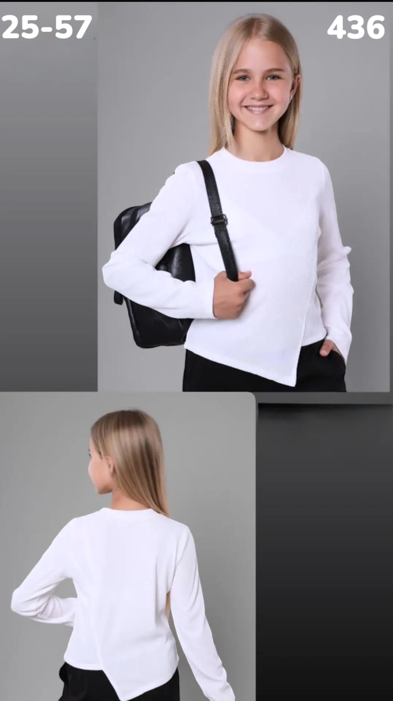 Блузка 436 белый