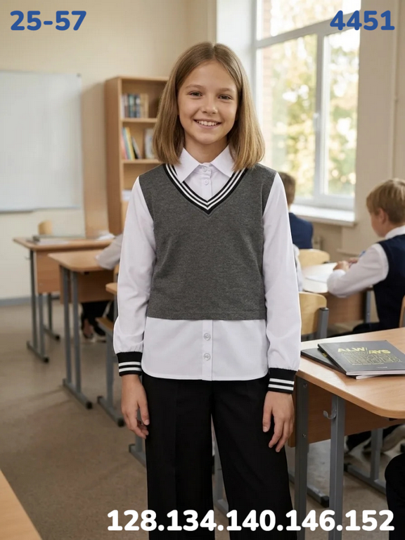Джемпер 4451 серый